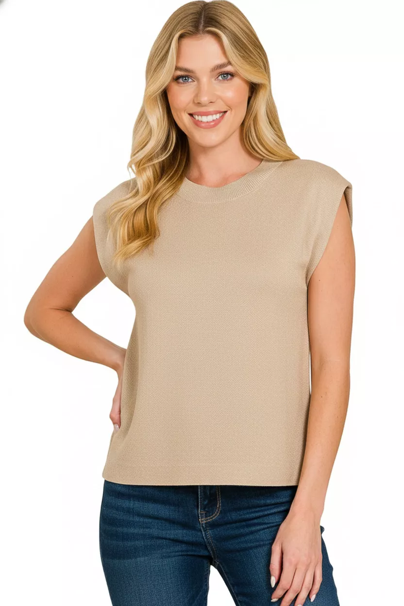 Zenana Round Neck Viscose Sweater Vest - Image 3