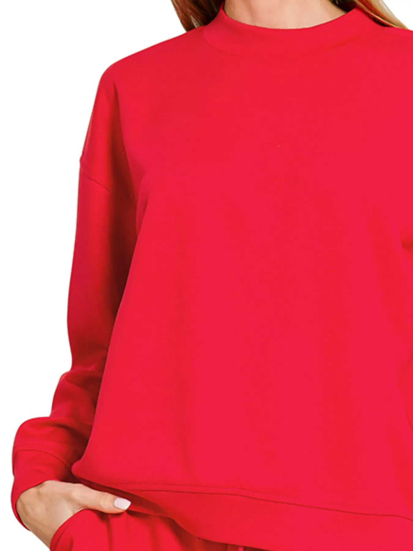 Zenana Scuba Long Sleeve Sweatshirt and Shorts Set - Image 3