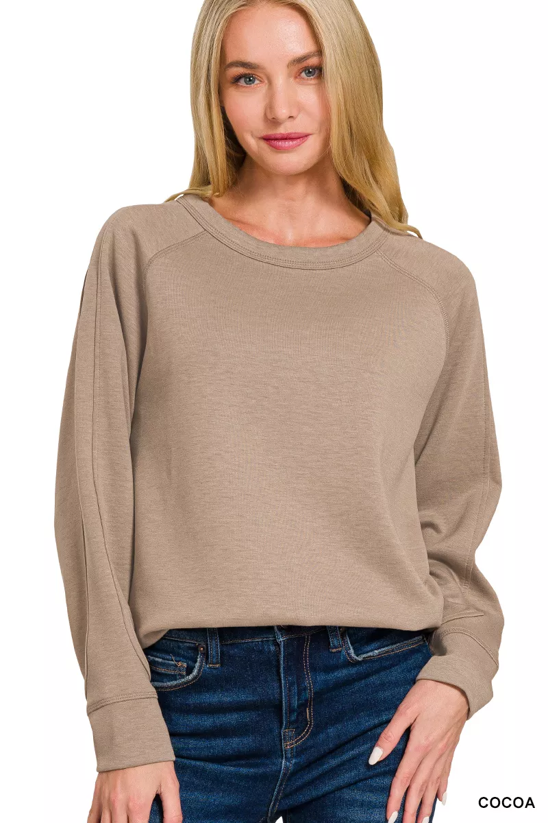 Zenana Scuba Round Neck Sweatshirt - Image 2