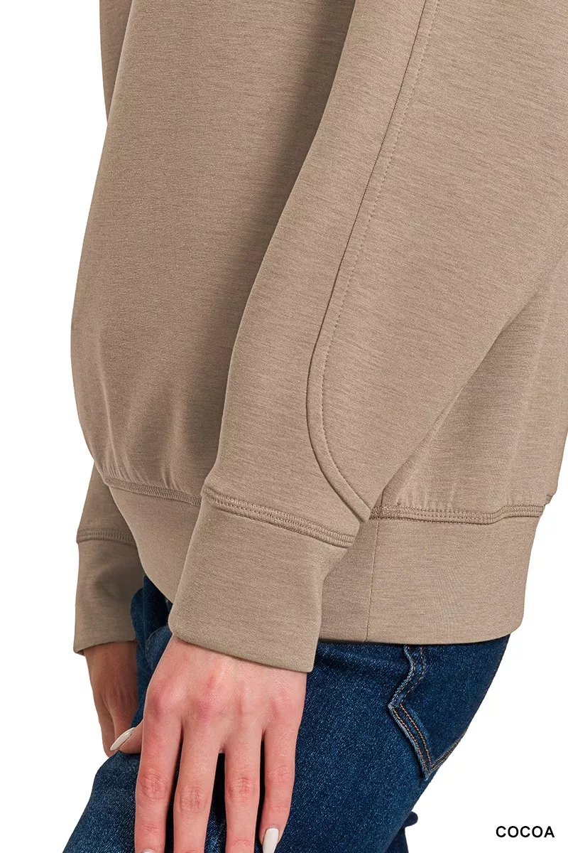 Zenana Scuba Round Neck Sweatshirt - Image 3
