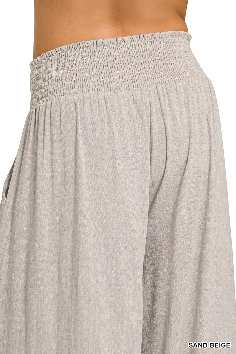 Zenana Smocked Waistband Wide Leg Lounge Pants - Image 6