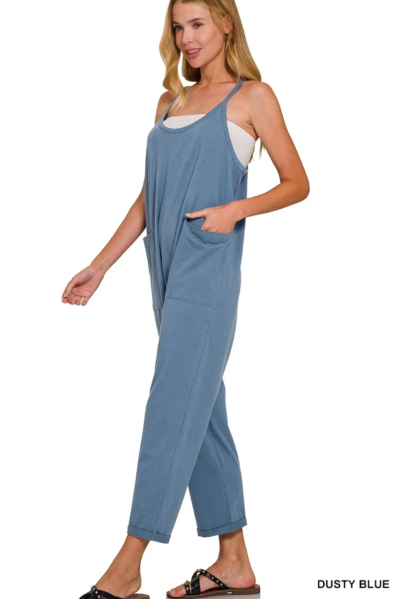 Zenana Spaghetti Strap Pocketed Jumpsuit - Image 2