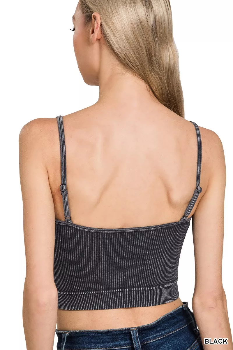 Zenana Stone Washed Ribbed Seamless Tank Top - Image 3