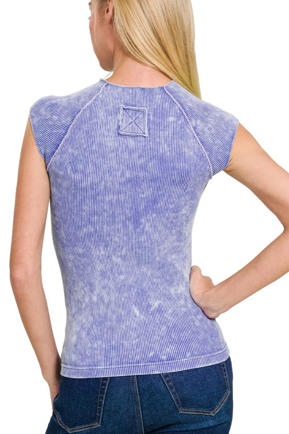 Zenana Stone Washed Ribbed Seamless Top - Image 3