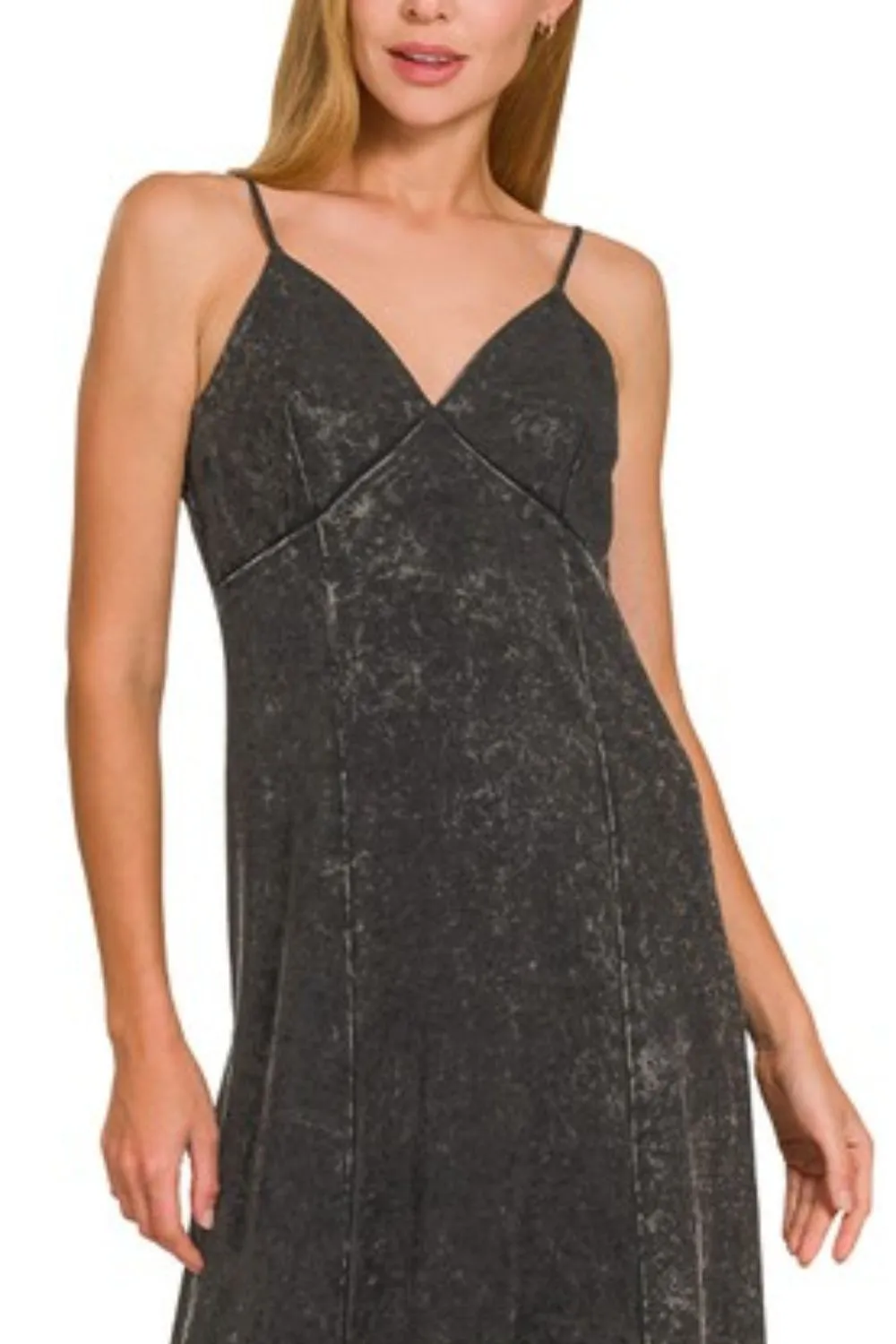 Zenana Tencel Mineral Washed Maxi Dress - Image 2