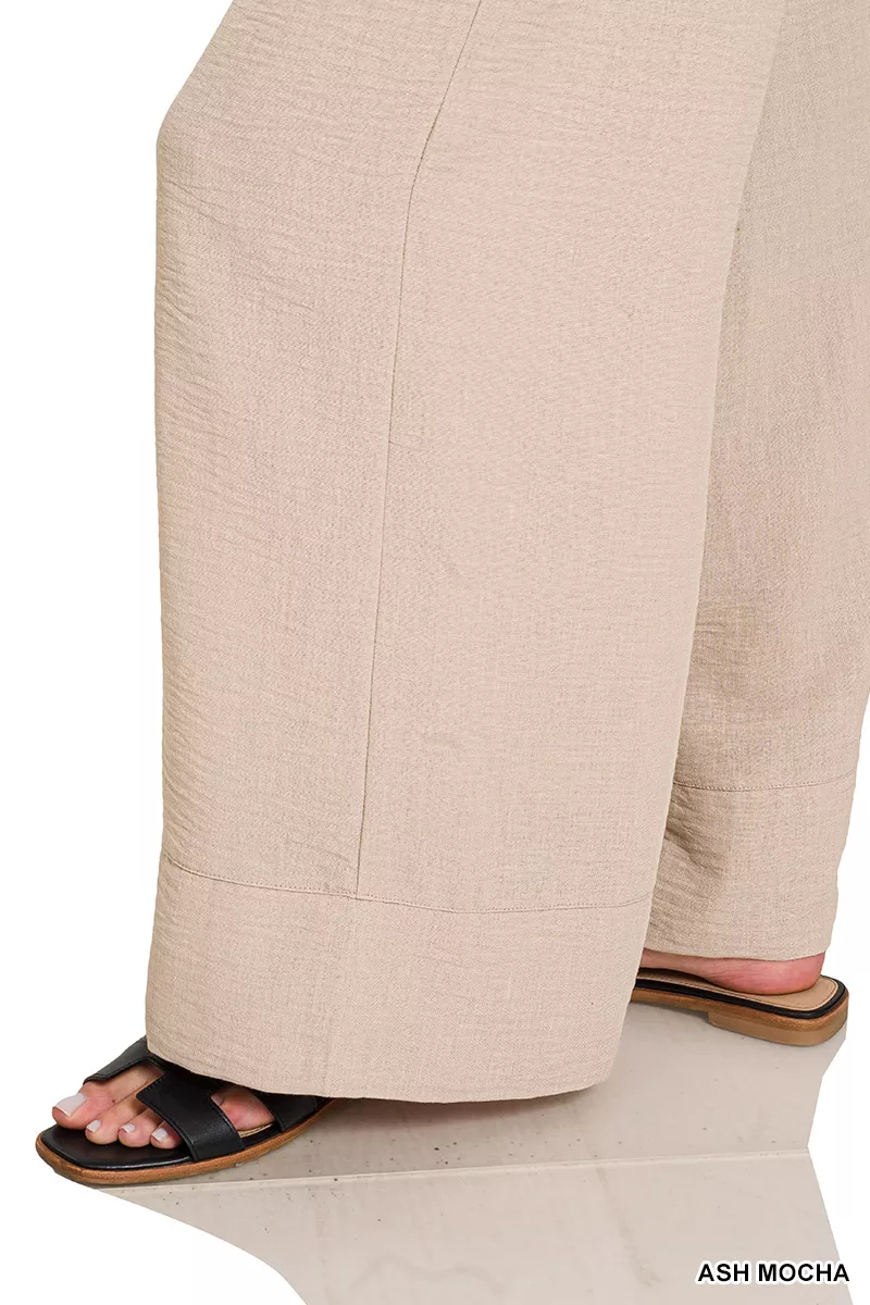 Zenana Woven Airflow Drawstring Pants - Image 5