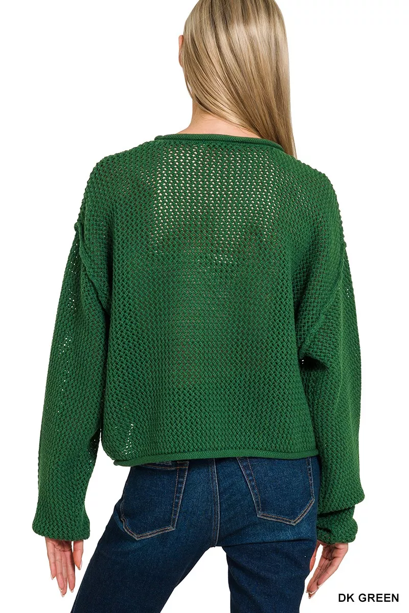 Zenana Zenana American Flag Crew Neck Sweater - Image 3