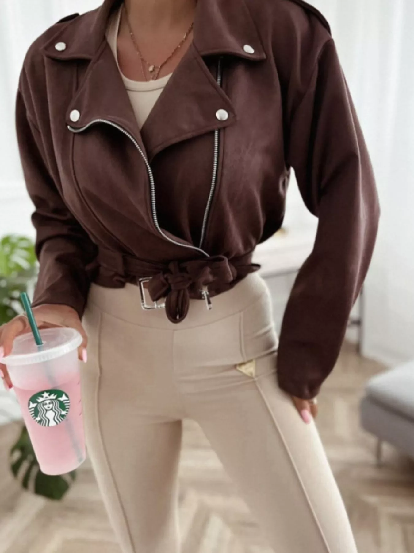 Zip Up Cropped Jacket - Image 7