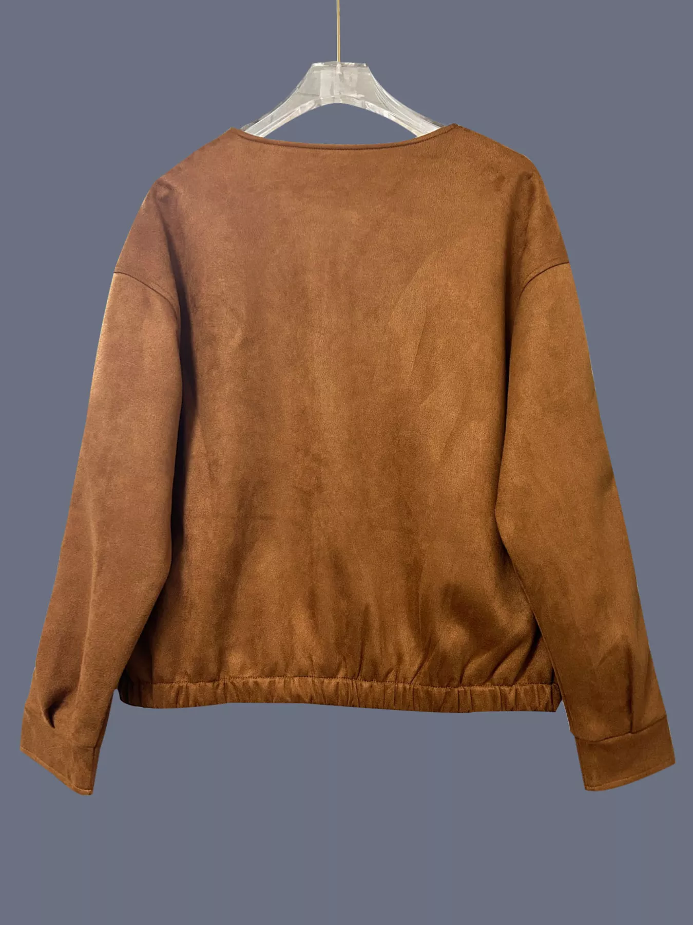 Zip Up Dropped Shoulder Jacket - Image 7