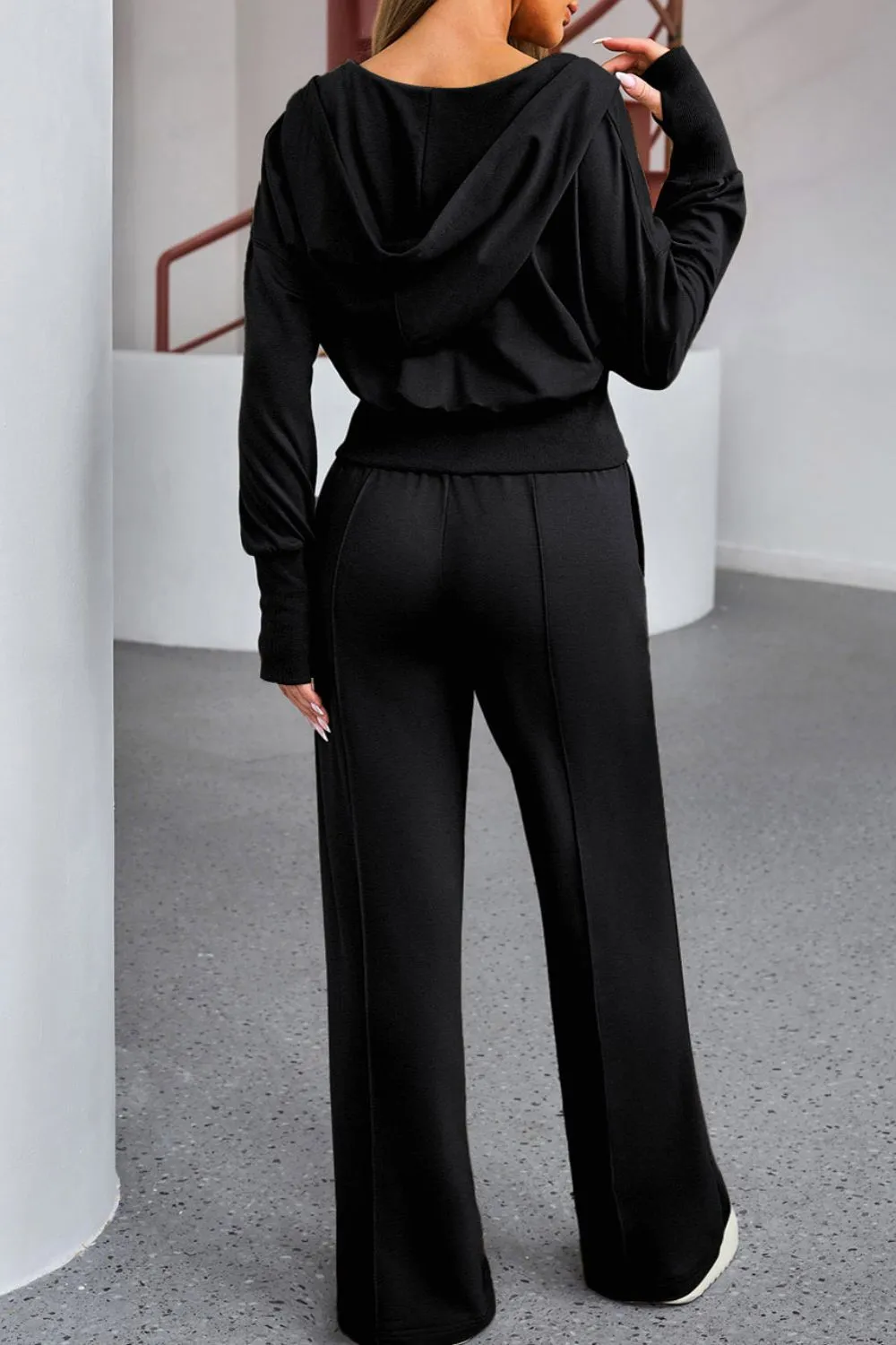 Zip-Up Hoodie and Pants Active Set - Image 8