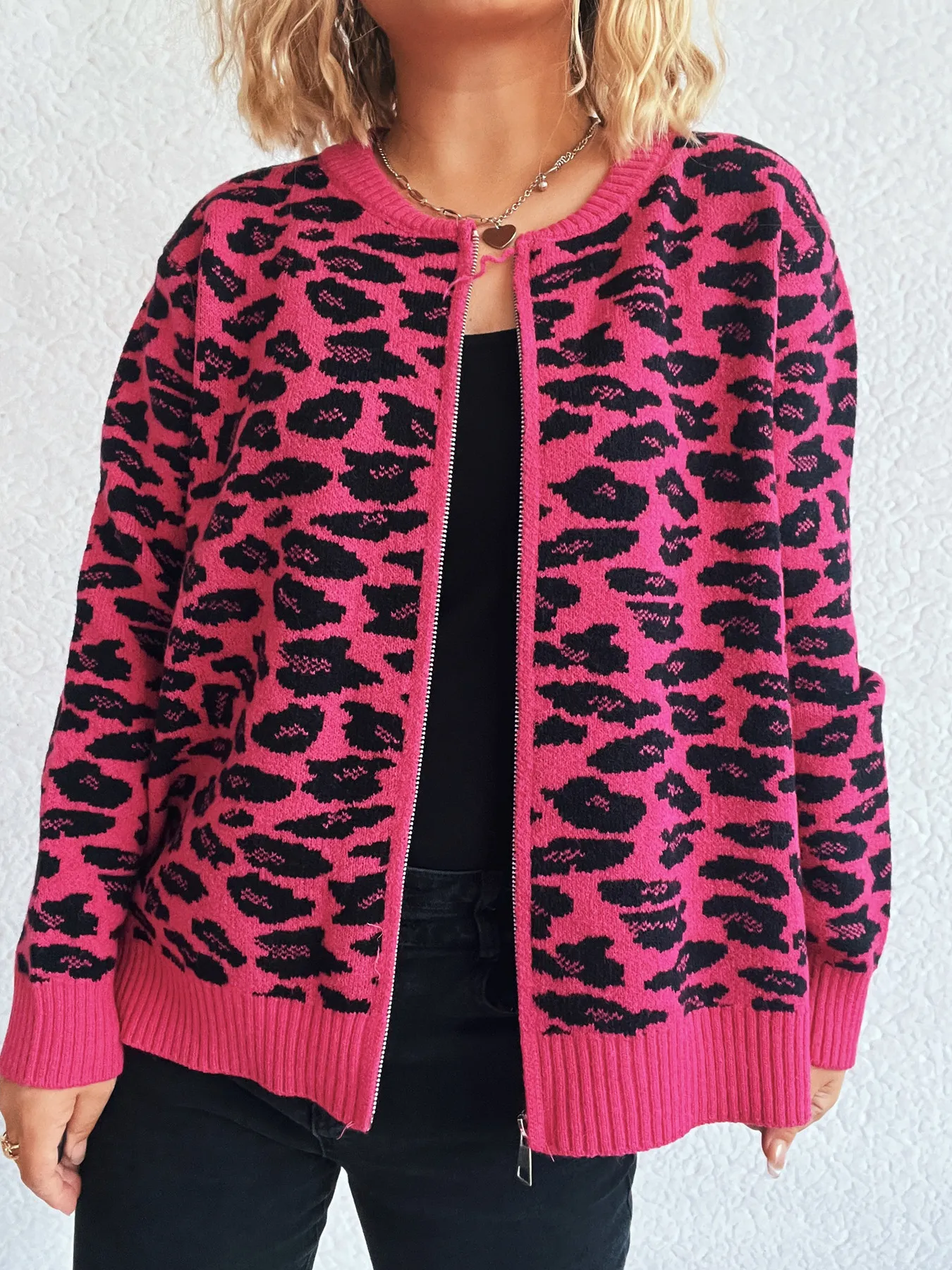 Zip Up Long Sleeve Cardigan - Image 20