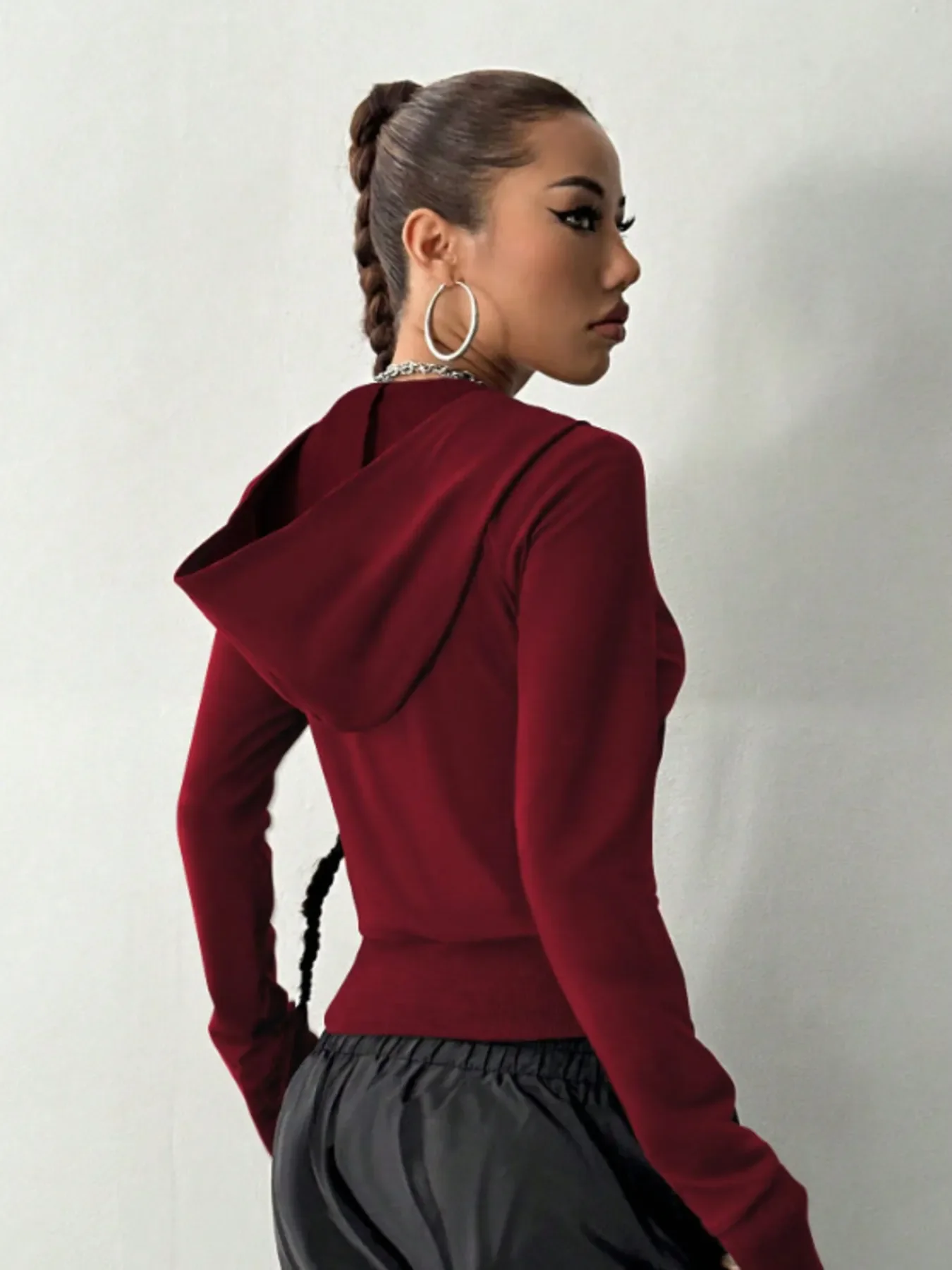 Zip-Up Long Sleeve Hoodie - Image 17