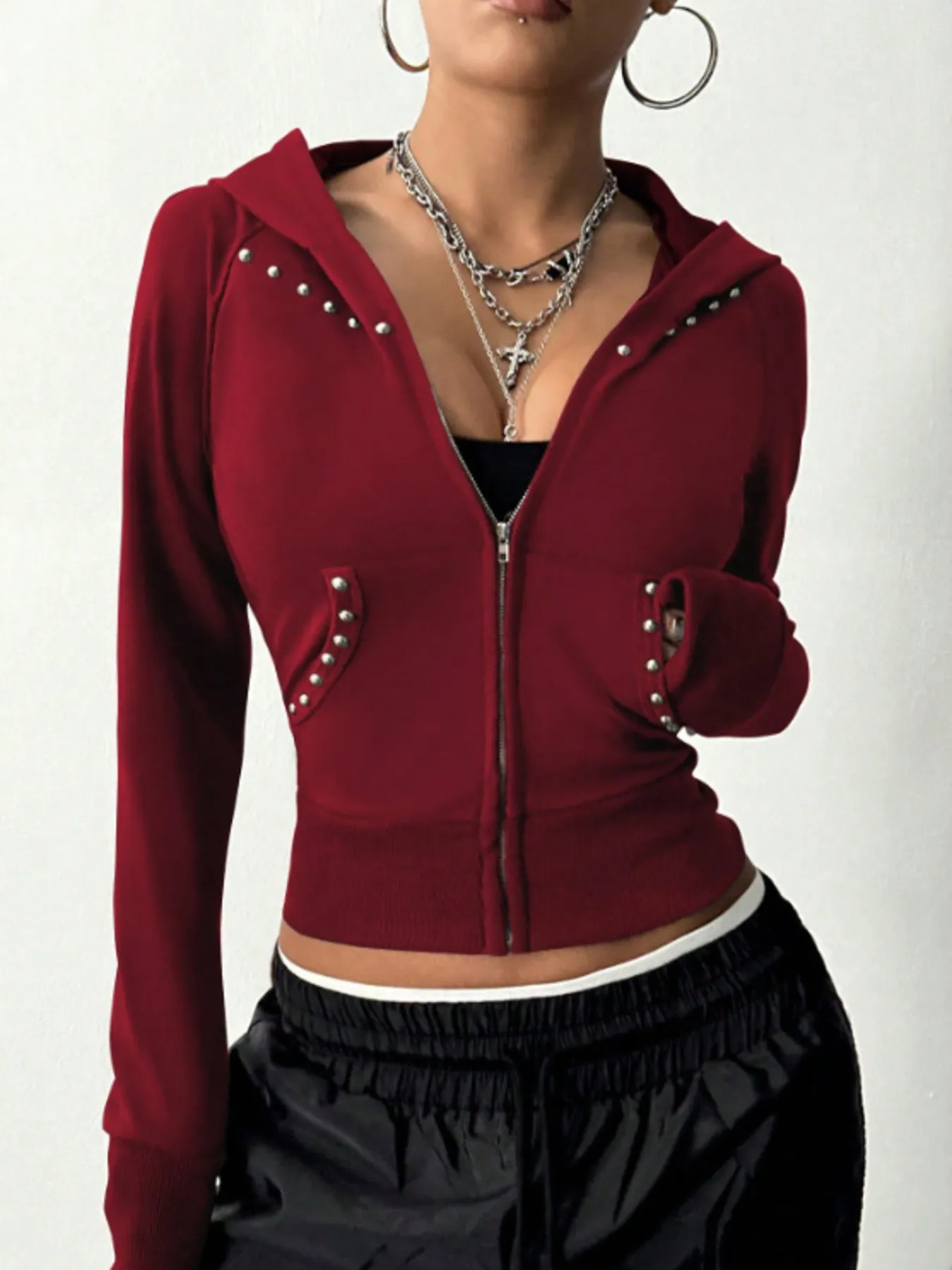 Zip-Up Long Sleeve Hoodie - Image 19