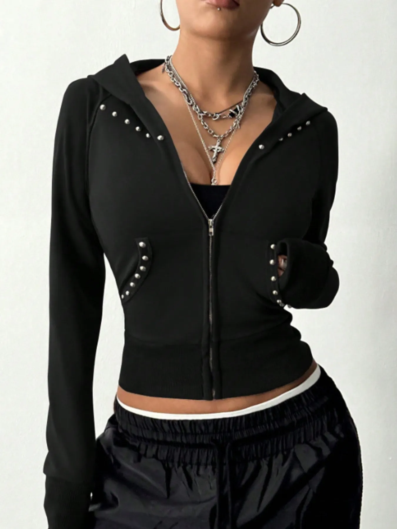 Zip-Up Long Sleeve Hoodie - Image 26
