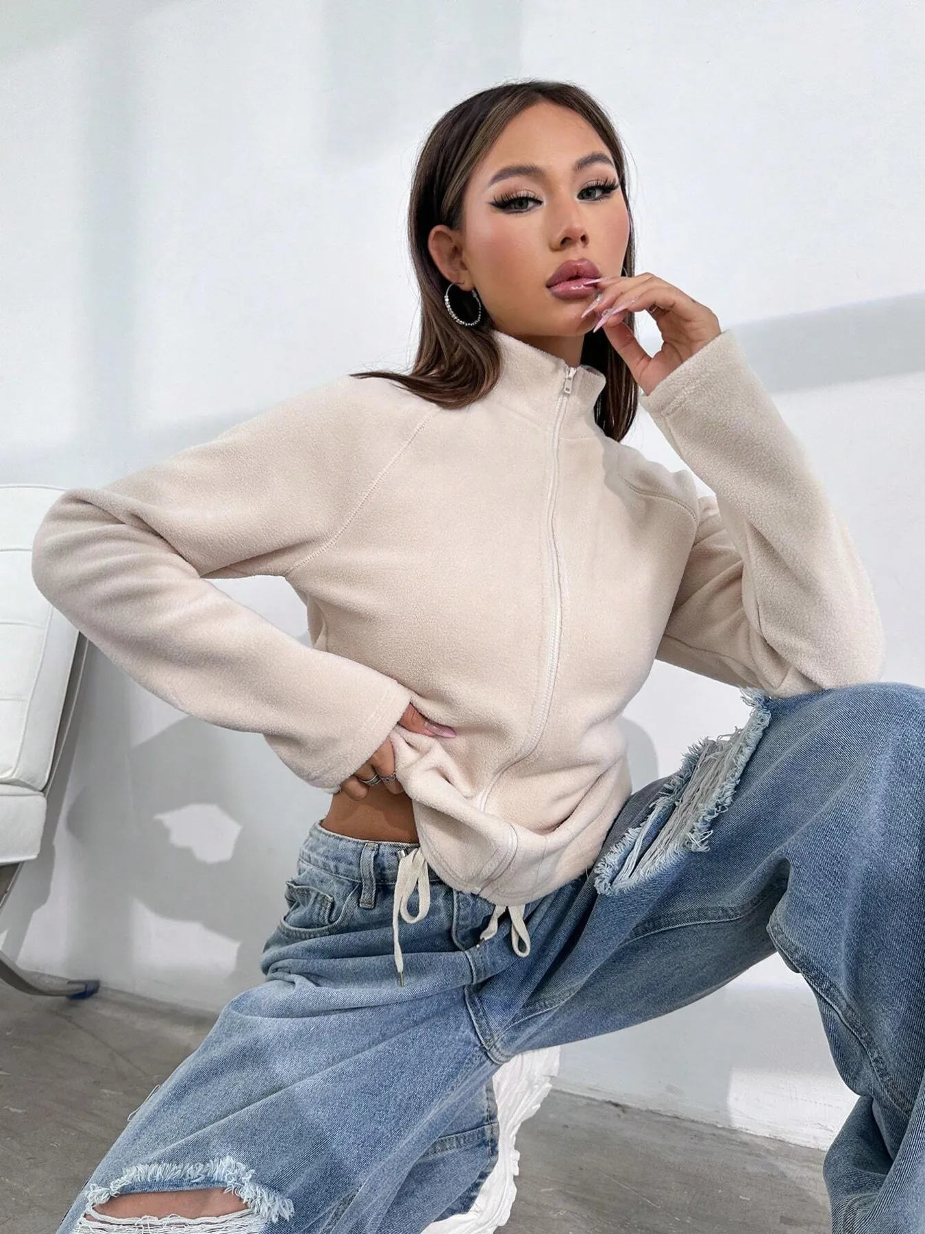 Zip Up Long Sleeve Jacket
