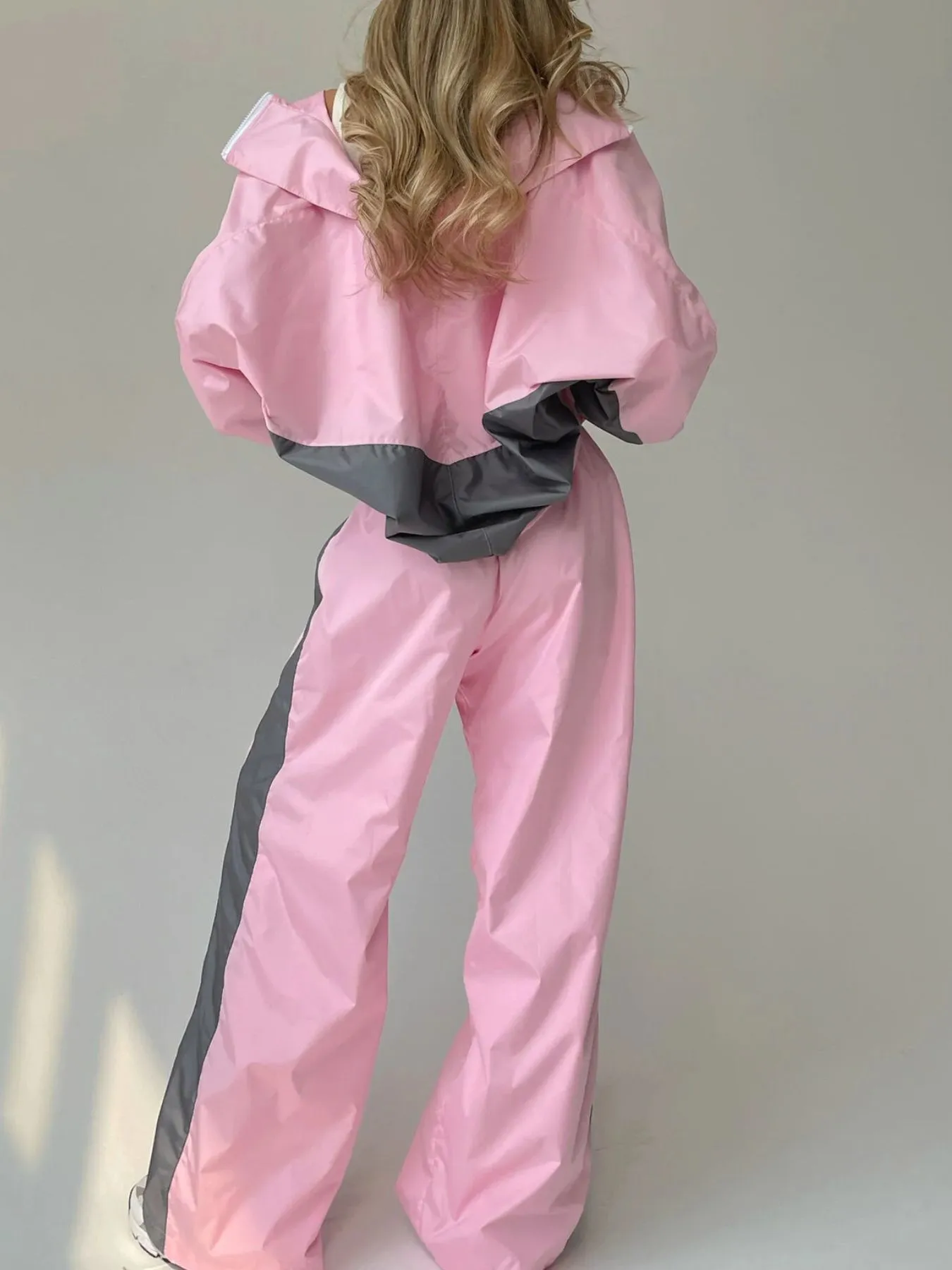 Zip Up Long Sleeve Top and Pants Set - Image 2
