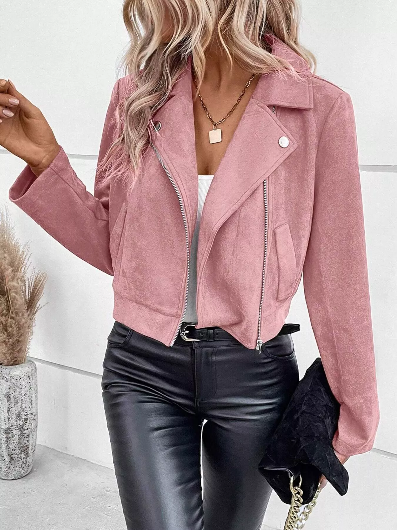 Zip Up Moto Jacket - Image 20