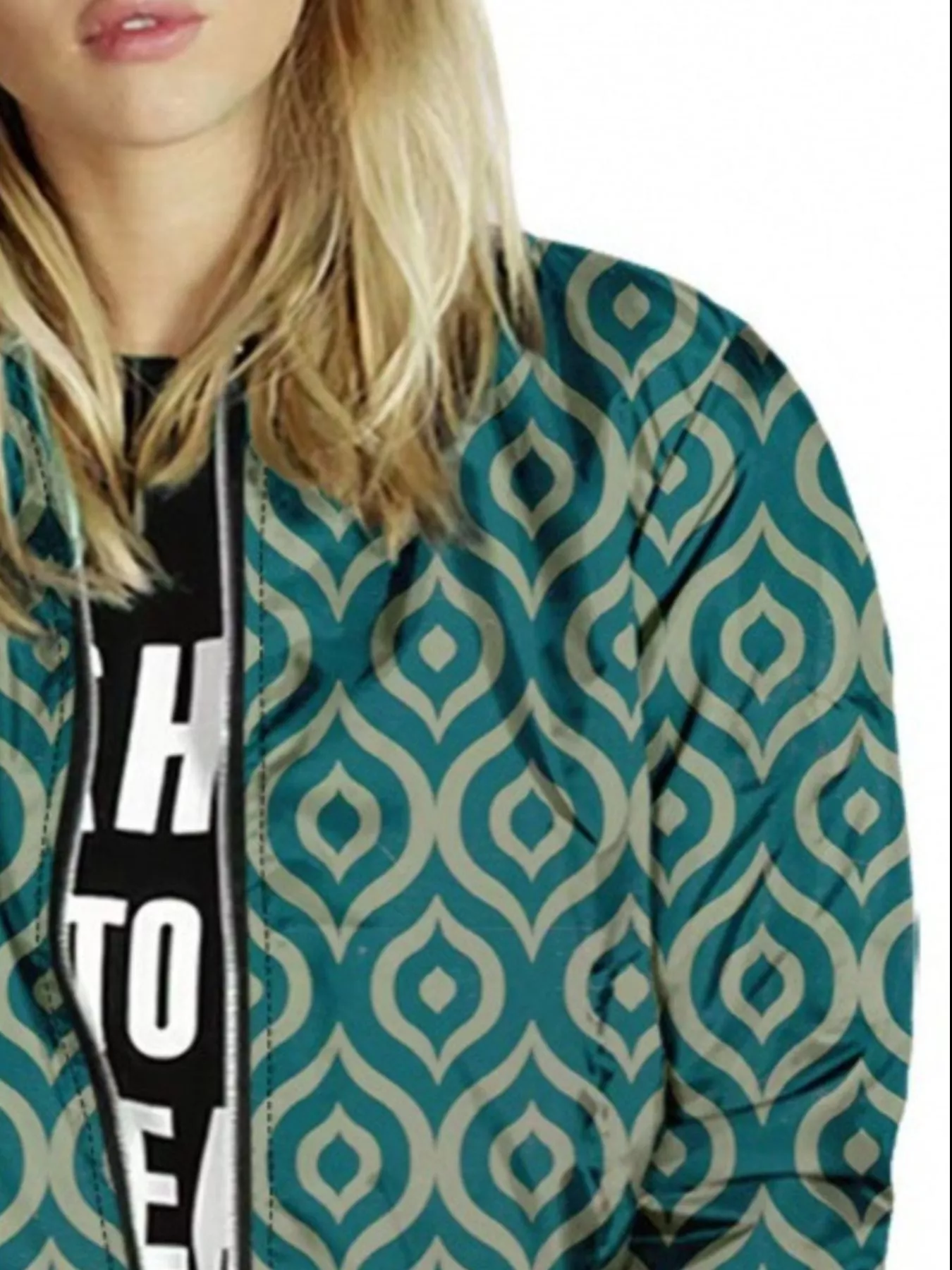 Zip Up Printed Jacket - Image 3