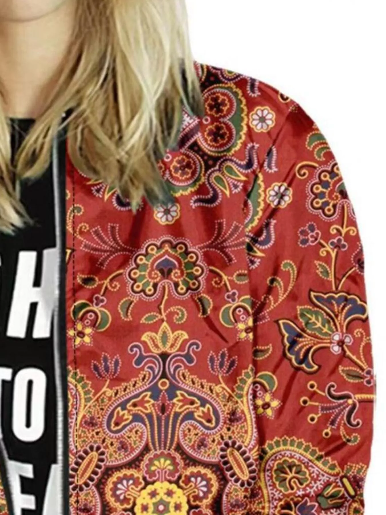 Zip Up Printed Jacket - Image 9