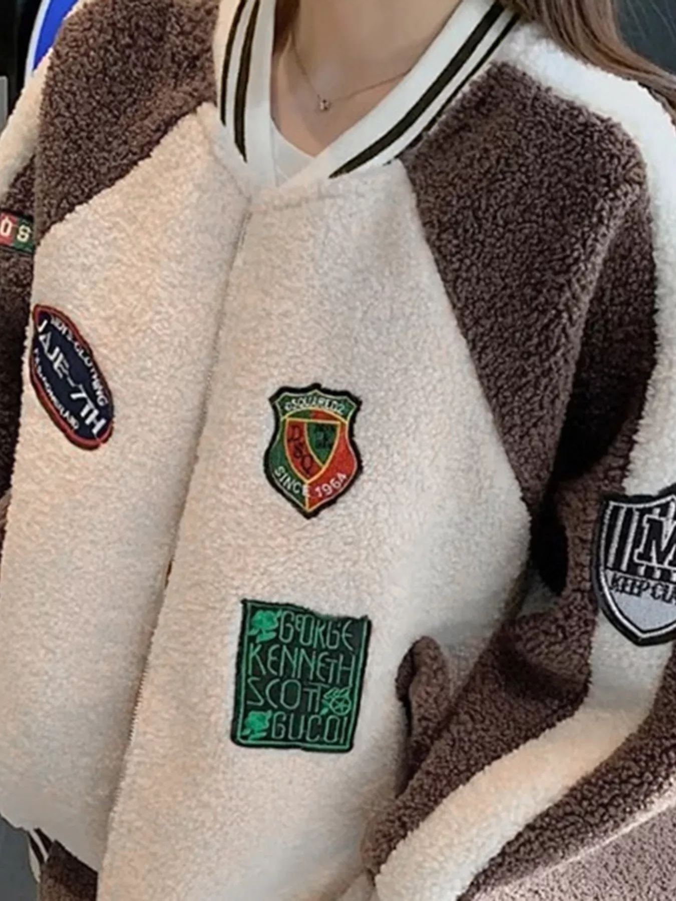 Zip Up Raglan Sleeve Fleece Jacket - Image 3