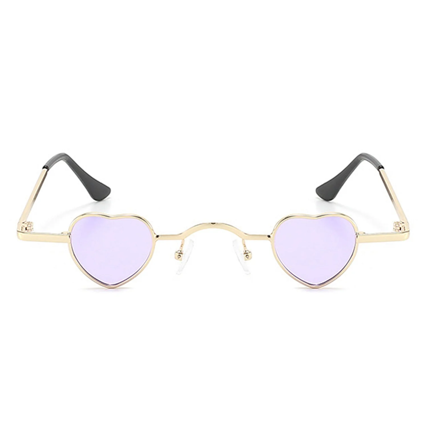Zyral - Metal Heart Shaped Tinted Mini Color Pop Sunglasses - Image 6